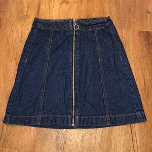 H&M DENIM A-LINE Skirt Sz 2